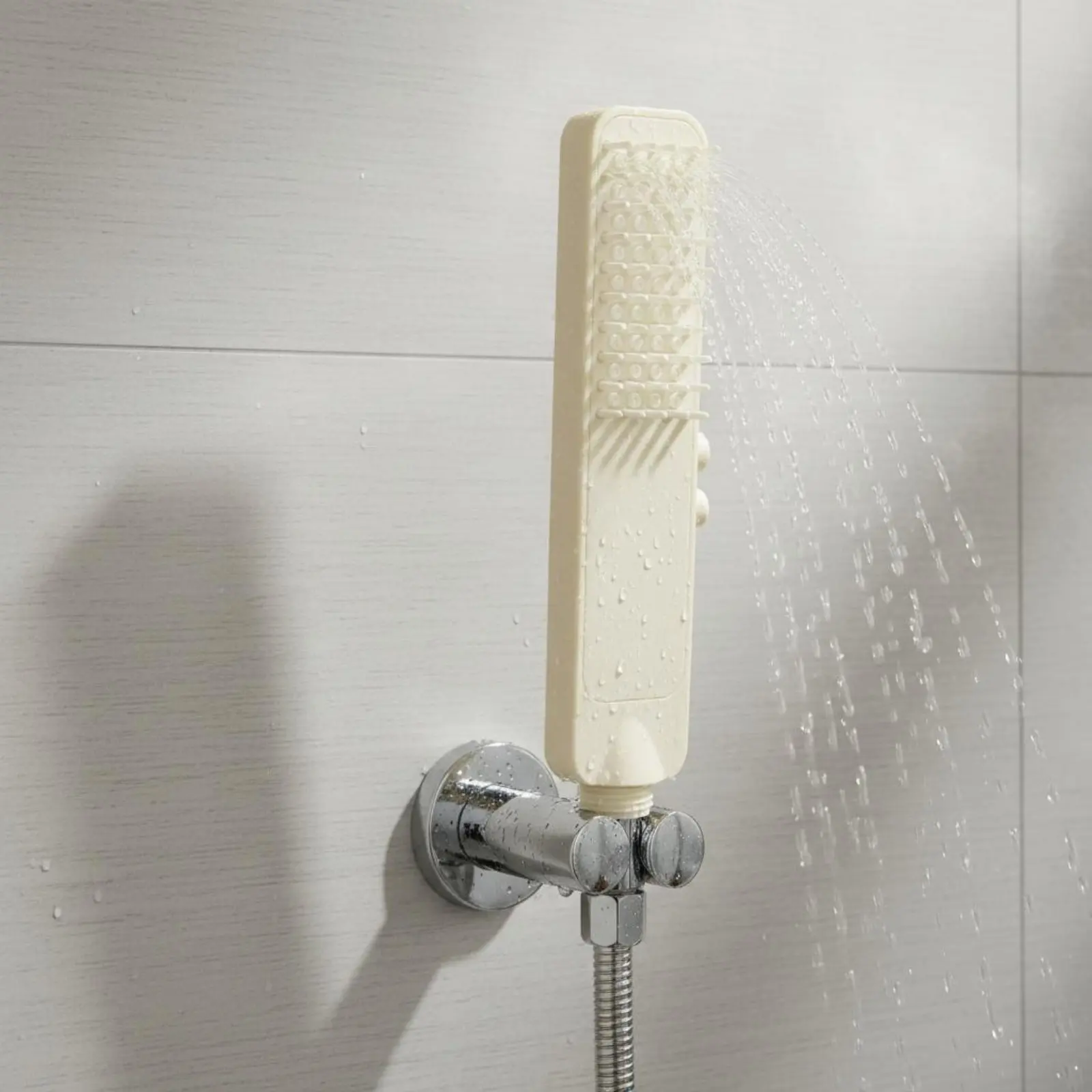 

Handheld Shower Head Anti-Clog Nozzles Hand Shower Spray Head Bathroom Fixture Slim Profile Corrosion Resistant