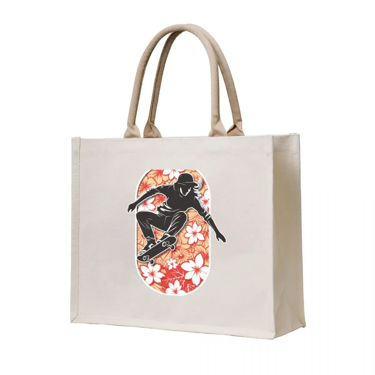 

Skater Girl - Funky Flora - Le Dwaas Tote Bag cute tote bag woman shopping bag shopper women luxury women