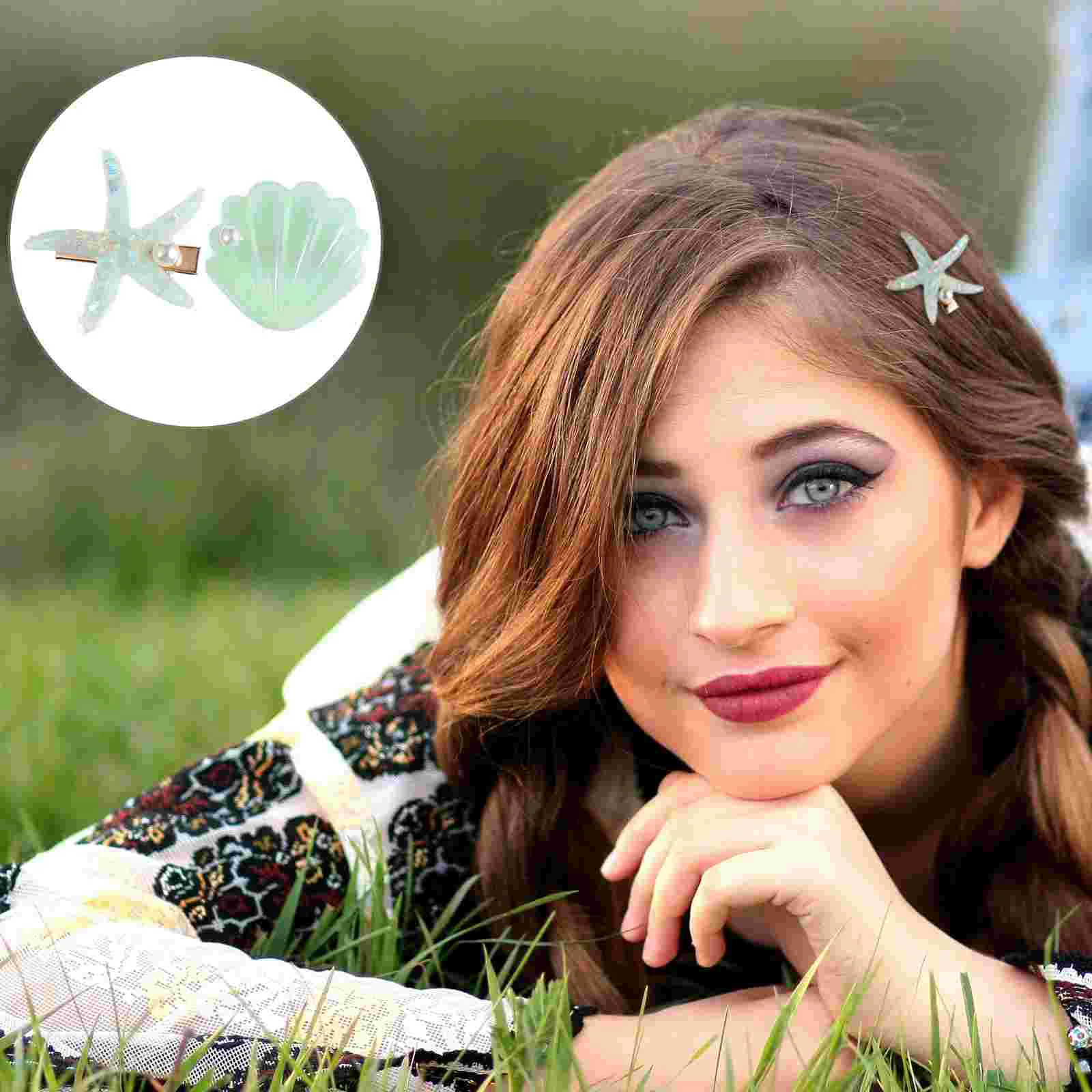 

8 Pcs Shell Hair Clip Stable Accessories Party Hairpin Alloy Beach Gorgeous Clips