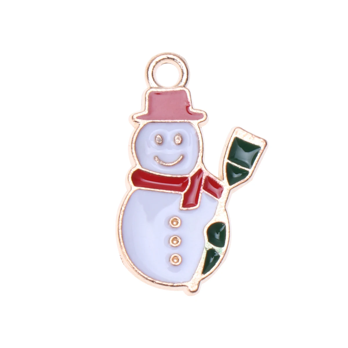 

10 pcs Snowman Hanging Christmas DIY Earrings Jewelry Accessories Enamel Charm Pendants Bracelet Necklace Making Charms Handmade