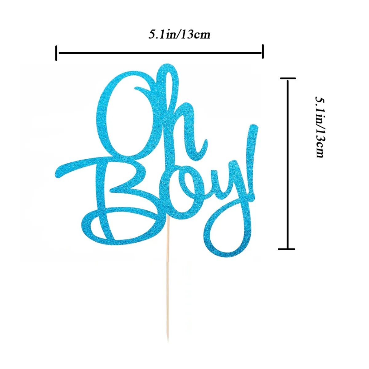 عبوة واحدة من قطعة علوية للكيك باللون الأزرق أوه بوي، قطعة علوية لتزيين حفلات كعكة استحمام الطفل من أجل It'a A Boy Baby Boy #2