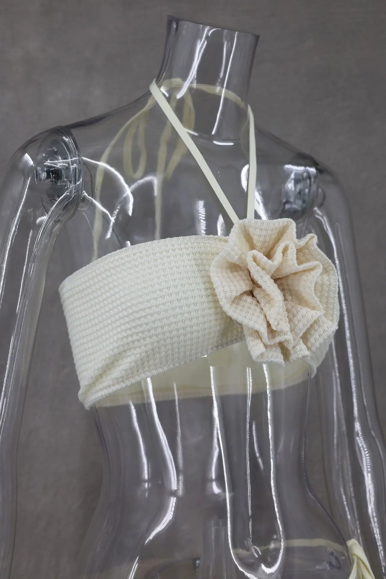 Conjunto de vestido de praia floral 3d moda feminina biquíni 3 peças conjunto sexy halter sem costas colheita superior + saia longa conjunto 2025 roupas de férias