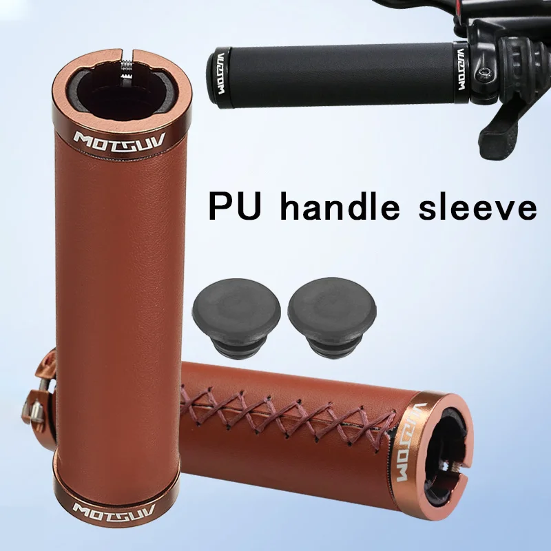 

Ретро чехол на руль велосипеда из искусственной кожи 22,2 мм, двусторонняя блокирующая крышка ручки, калибр, городской велосипед, отдых, велоспорт, аксессуары для велосипеда