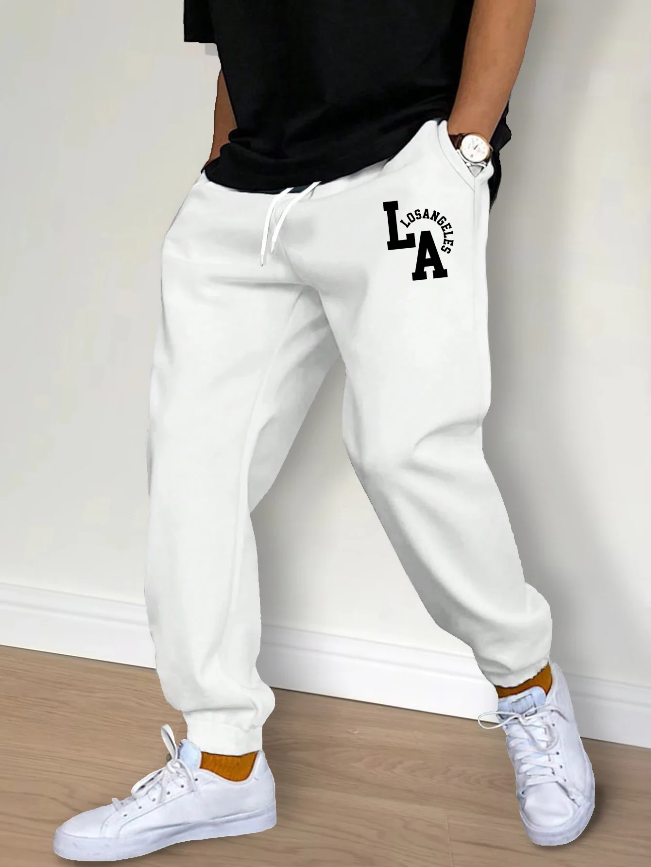 

Men's Casual Pants Fashion Drawstring Casual Pants Joggers Workout Running Gym Fitness Sports Trousers Streetwear Trousers S-3XL