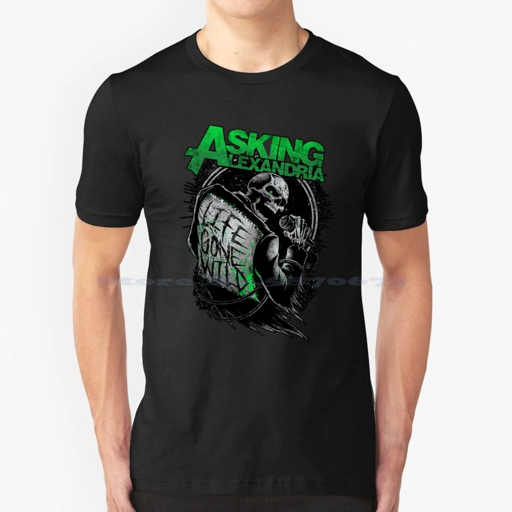 Best Art Asking Alexandria Life Gone Wild T Shirt 100% Cotton Tee Band Metalcore Hardcore Music Tumblr Suicide Silence Violence