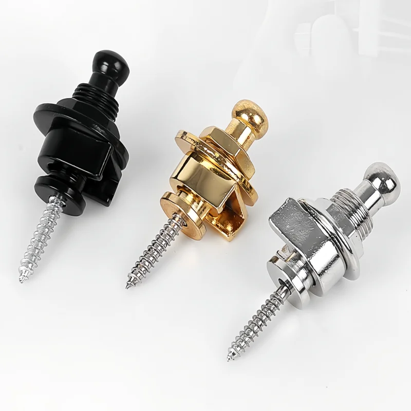 Miwayer ギターストラップロック 2 個プレミアム合金金属セキュリティロックボタンピンアコースティックベースギターストラップリテーナーシステム用