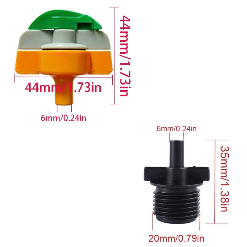 Rotating Micro-Sprinkler Garden Watering, 360-Degree/Nozzle Greenhouse Agriculture Hanging Irrigation Automatic Watering