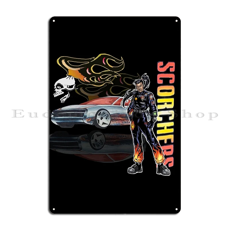 Acceleracers Metal Plaque Party Plates Cinema Classic Create Party Club Acceleracers: The Realms Spinebuster Tin Sign Poster