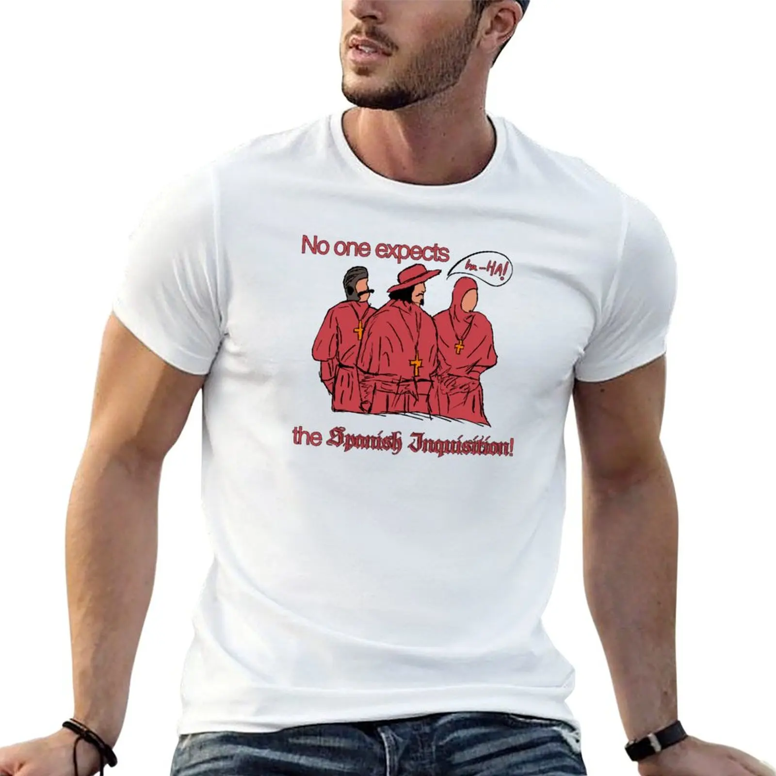 Qui s'attend à la Inquisition espagnole ? T-shirt décontracté streetwear à manches courtes