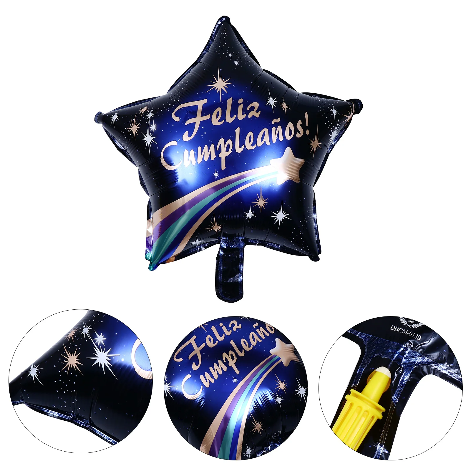 

10 pcs 1 Set Birthday Balloon Five-Pointed Star Aluminum Foil Decorative Balloons For Party Decoration Props Lightweight