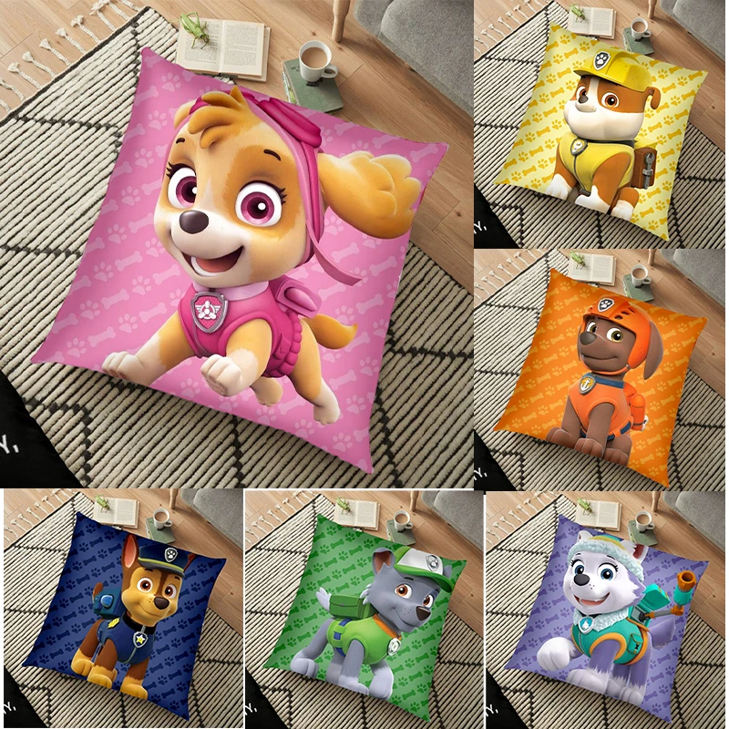 PAW patrol square pillowcase cartoon cute sofa bed car decoration pillow cover Throw Pillows anime Kallan Holley pillowslip gift