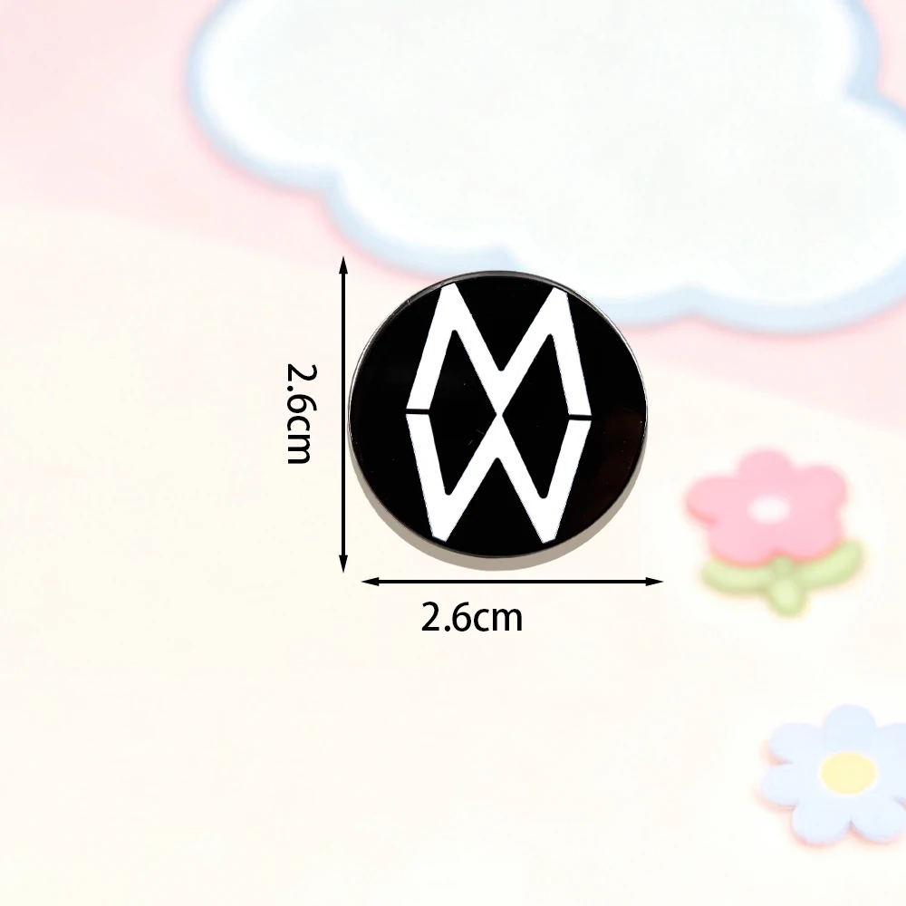 Country-Musik-Sänger Morgan Wallen Logo-Brosche WM Einfaches Rundes Abzeichen Musik-Fan-Accessoire Metall-Anstecknadel Rucksack-Dekoration Geschenk – Detail 2