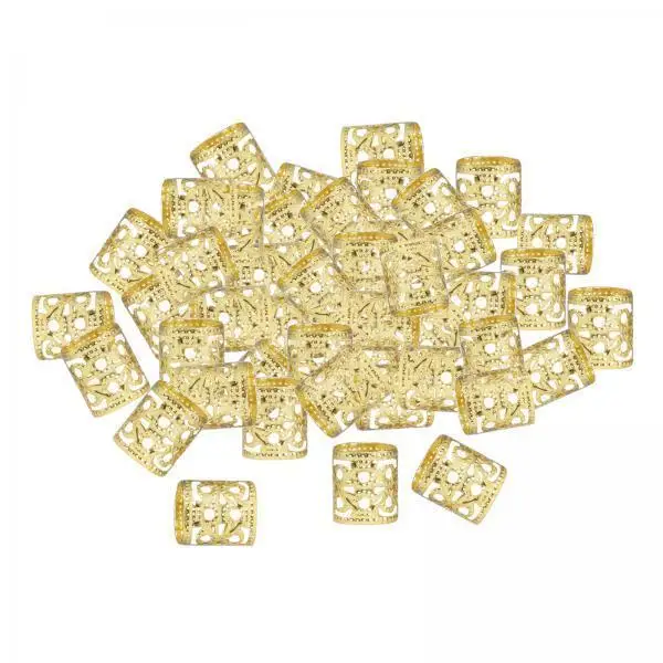 Dirty Hair Extension Buckle Gold Silver Metal Hair Braiding Rings for Girls Wedding Hairdressing Accessory