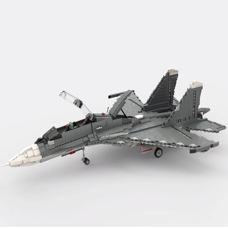 1875PCS WW2 Military MOC 1:35 scale Russia Sukhoi SU-30 SM jet fighter Model creative ideas high-tech Toy aircraft Plane Blocks