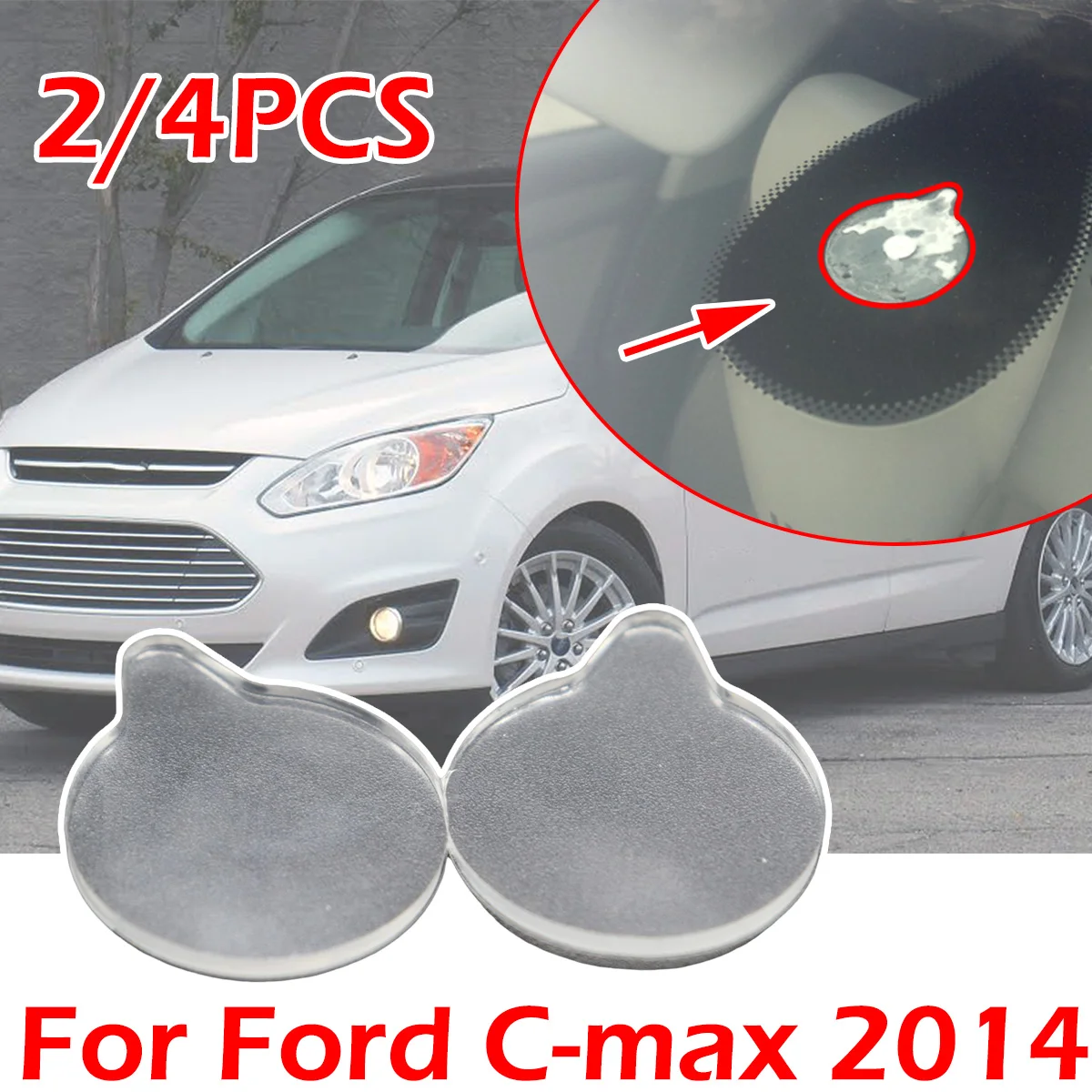 

Rain Light Sensor Gel Pad Adhesive Film Silicone Cushion Windscreen Chip Fix Tape Car Replacement For For Ford C-max 2014 SEAT