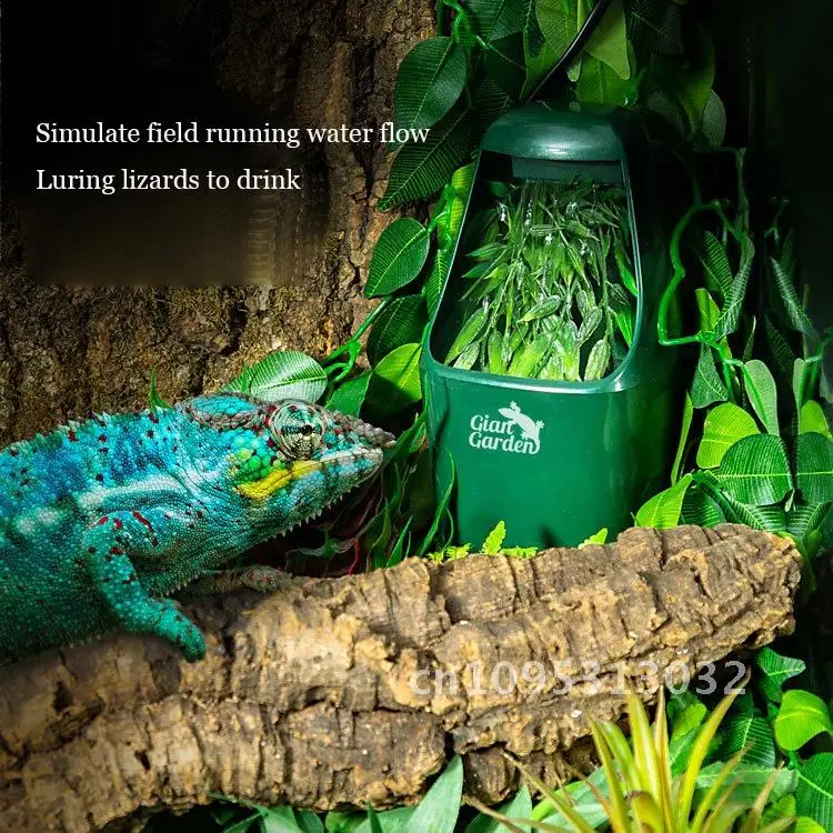 

110V/220V Reptile Drinking Water Filter Fountain Green Dispenser Lizard Humidifier Feeding Supplies Chameleon Reptiles ABS