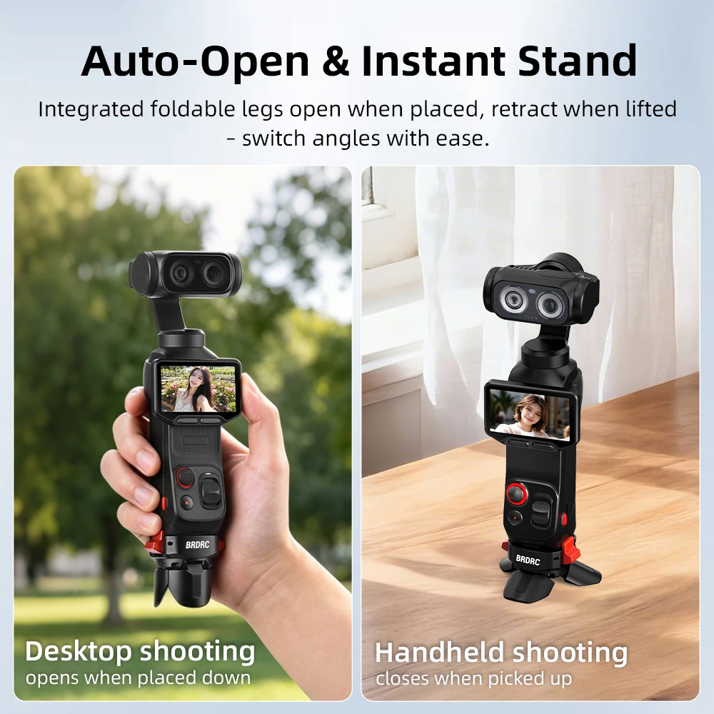 Statyw BRDRC do Insta360 Luna Ultra, akcesoria, mocowanie magnetyczne z dokiem ładującym Type-C, przenośny uchwyt fotograficzny na biurko — zdjęcie produktu 2