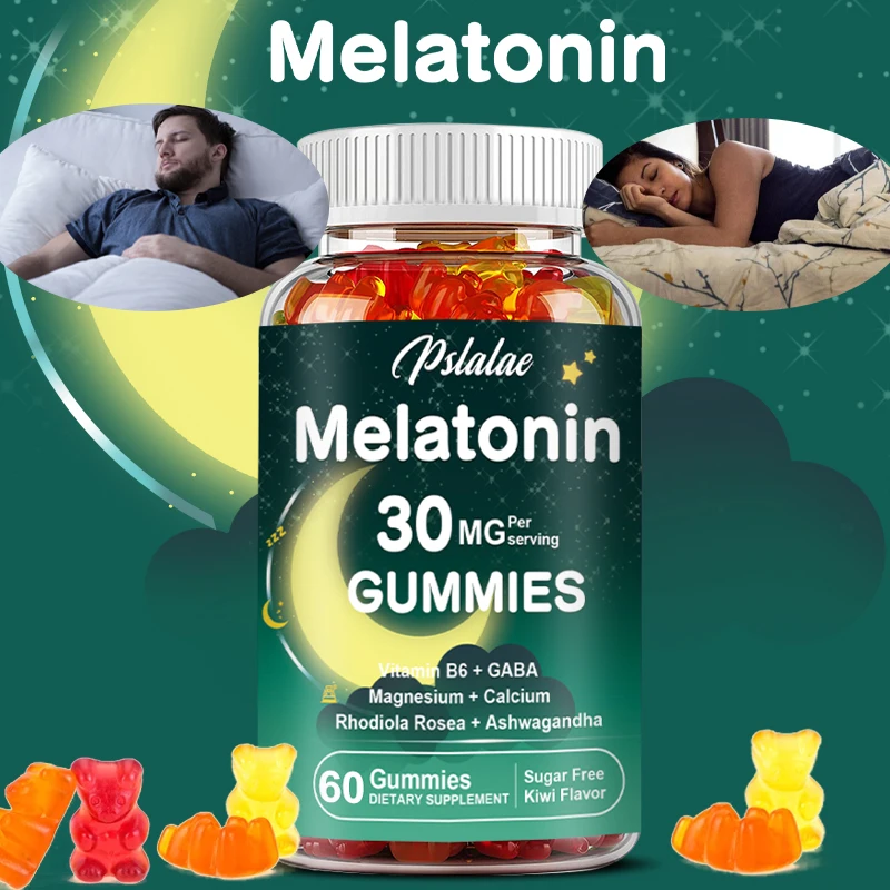 

Melatonin Gummies - Improve Sleep Quality, Relieve Stress and Anxiety, Fall Asleep Faster, and Rest Better Longer