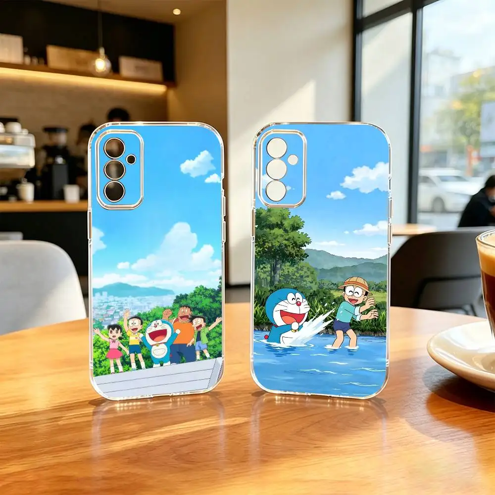 Cute Cartoon Z-Doraemon Shockproof  Phone Case For SamsungA10,12,20,21S,30,31,40,50,51,52,70,71 Transparent Cover
