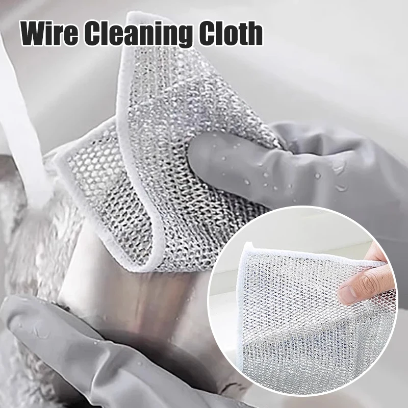 1Pcs New Style Wipes Cleaning Towel Reusable Non Stick Oil Dishcloth Pot Strong Rust Removal Replace Steel Wire Balls Rag