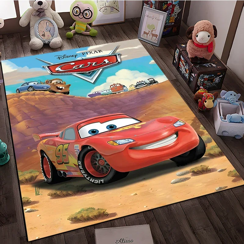 1PC Disney Cars Lightning Mcqueen Area Rug,Carpet for Home Living Room Bedroom Sofa Doormat Kitchen Decor,Non-slip Floor Mat