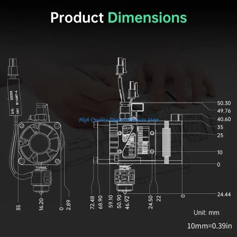 U2JE อันทรงพลัง V2S Lite Revos Extruder High DualGear Direct Drive Extruder สำหรับเครื่องพิมพ์ Ender3 Voron