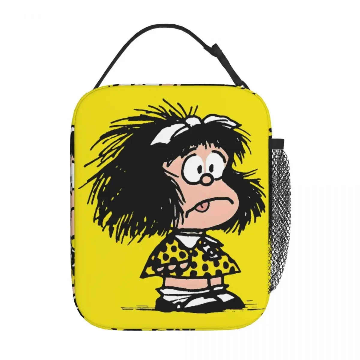 

Mafalda Sad Insulated Lunch Bag Thermal Bag Reusable High Capacity Tote Lunch Box Girl Boy Work Outdoor