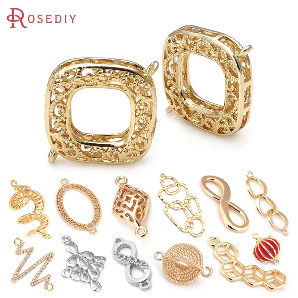 Breloques carrées en laiton couleur or 18 carats avec symbole infini, matériaux de haute qualité pour la fabrication de bijoux DIY, accessoires pour boucles d'oreilles