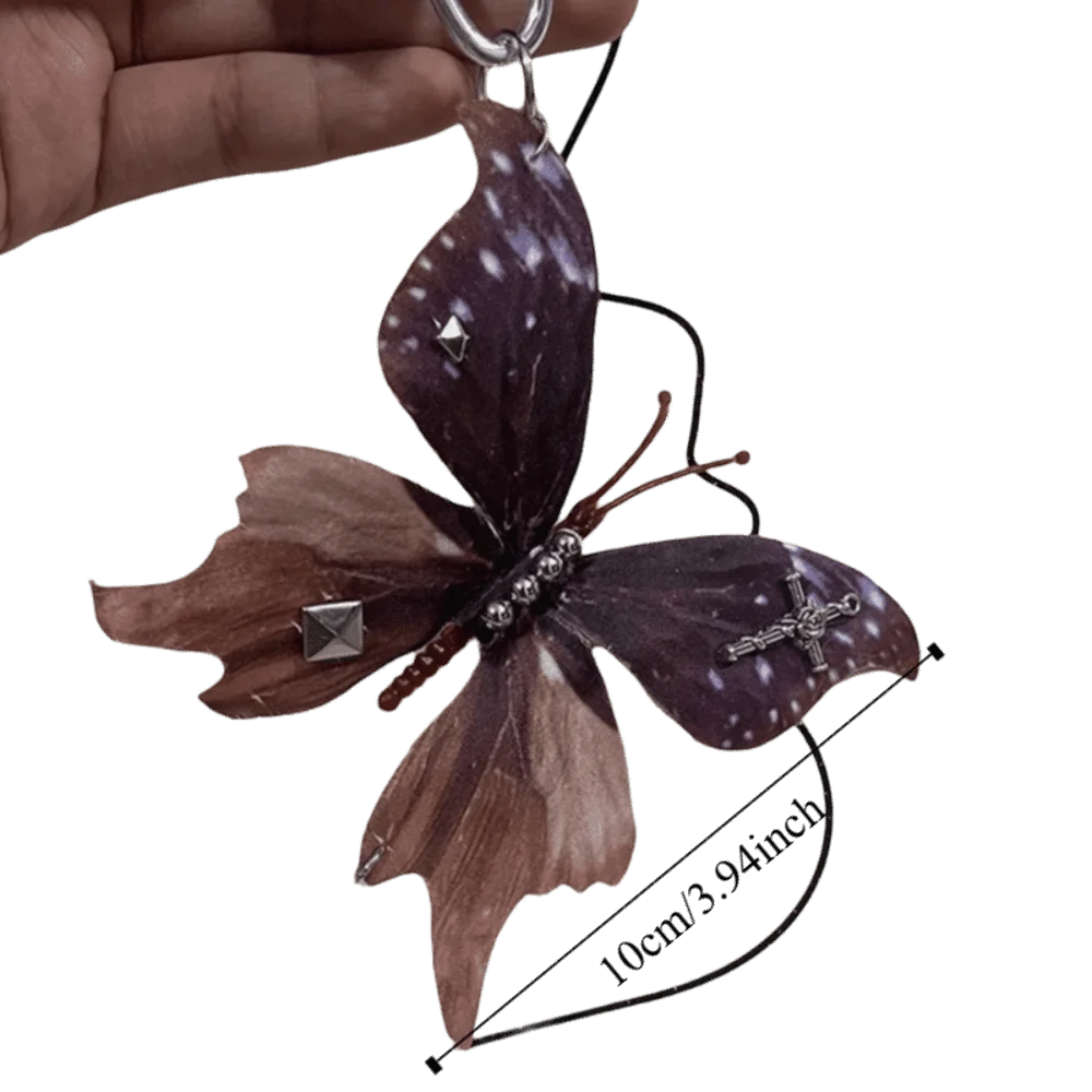 Exquisite Design Handmade Keychain Imitation Colorful Design Colorful Pendant Creative Pendant Rivet Detail