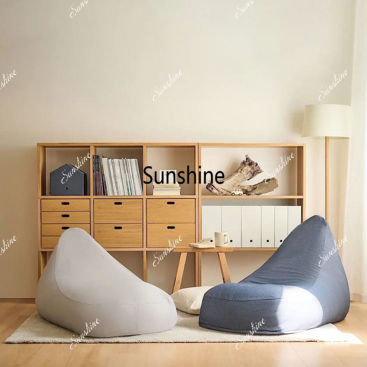 Small and large apartment simple diagonal backrest granular sofa