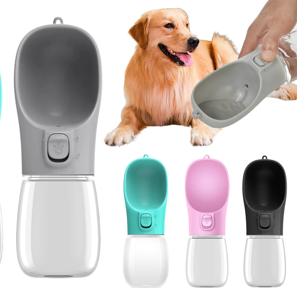 Botella de agua portátil para perros de 550ML, cuencos para beber para senderismo al aire libre, para perros pequeños, medianos y grandes, gatos, Chihuahua, Bulldog, suministros para mascotas