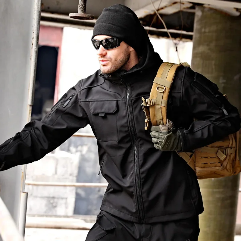 Oulylan Waterproof Jackets Warm Cargo Pants Uniform Men's Tactical Sets Shark Skin Suit Soft Shell Windproof