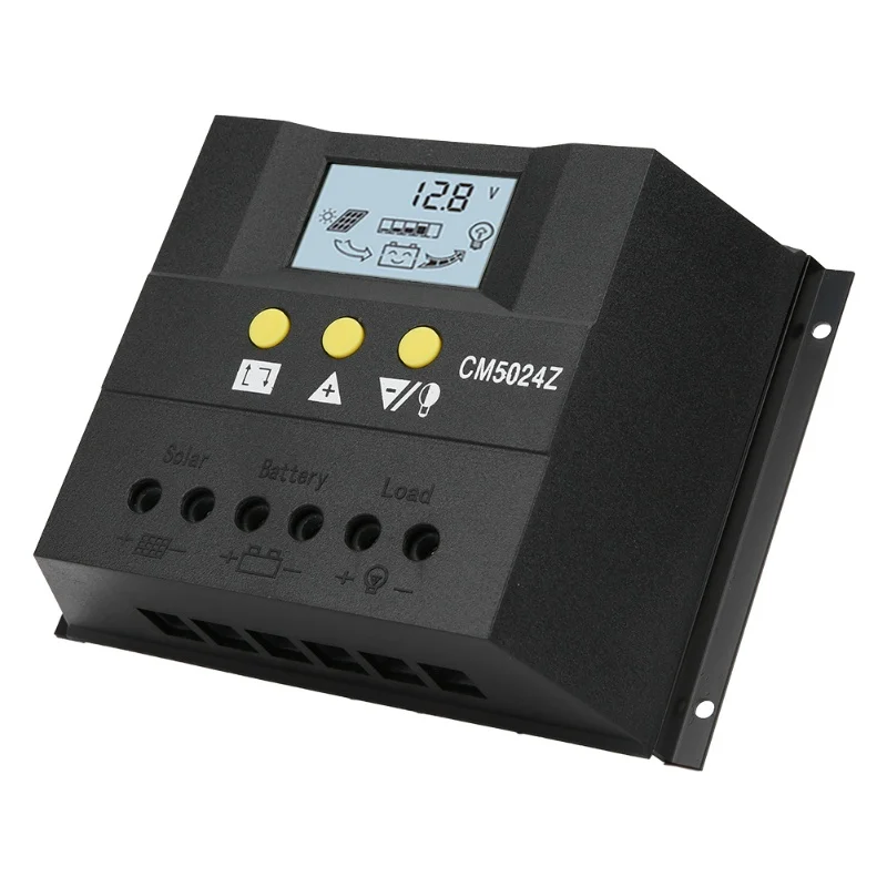Solar Charge Controller PWM Charger Regulator With Temperature Sensor CM5024 12V24V50A