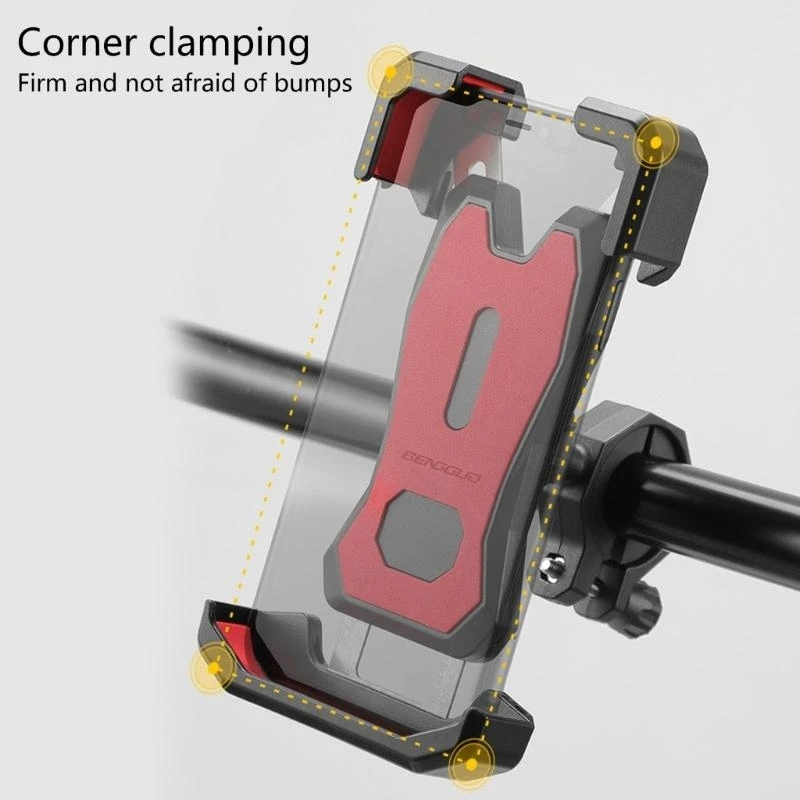 57BA Motorcycle Phone Holder Rotating Handlebar/Rearview Mount Phone Cradles