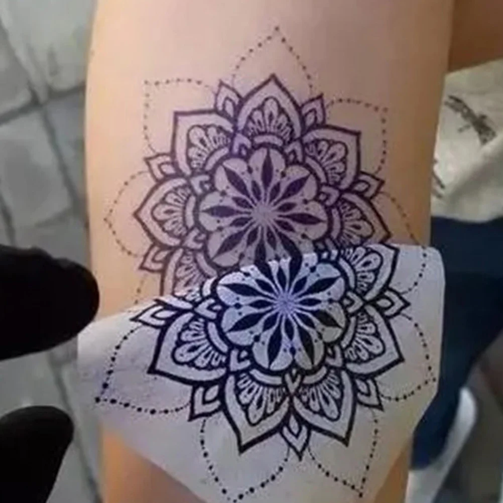 

Tattoos Transfer Gel for Skin Body Tattooing Stencil Use on Arms Legs Neck Collarbone Face Professional Temporary Tattoos