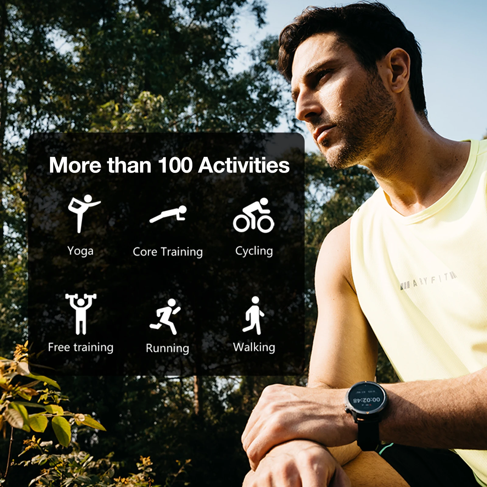 สมาร์ทวอทช์ AGM L1 กันน้ำ 1ATM หน้าจอ AMOLED 1.43 นิ้ว วัดอัตราการเต้นของหัวใจ วัดออกซิเจนในเลือด GPS เข็มทิศ โทรผ่านบลูทูธ