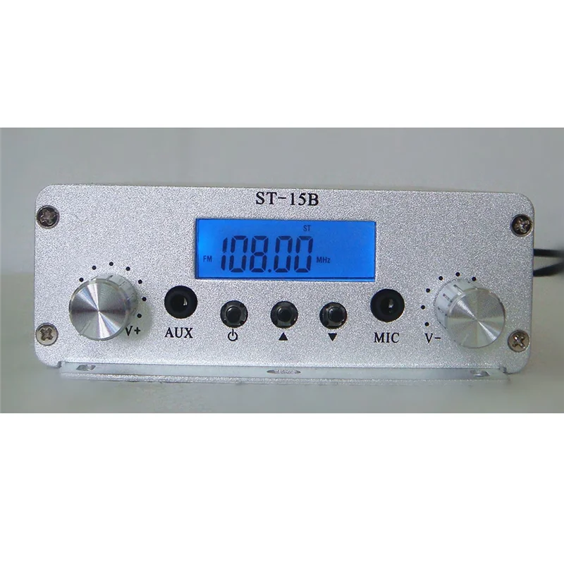 B68A FM Transmitter Stereo 15W FM Radio 76-108Mhz BNC Multi-Functional Convenient Portable Practical Transmitter Durable Easy In