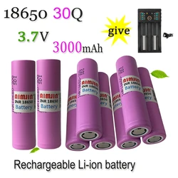 18650 30Q 3.7V 3000mAh Rechargeable Battery With USB Charger, Suitable For Our 18650 Toys, Tools, Flashlight Batteries, Etc