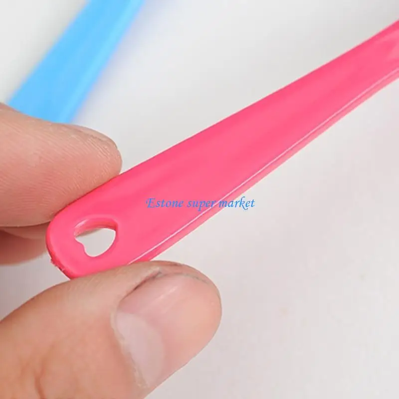 090B 12 Pcs Plastic Baby Spoons Infants Training Learning Feeding Utensil Tableware for Children