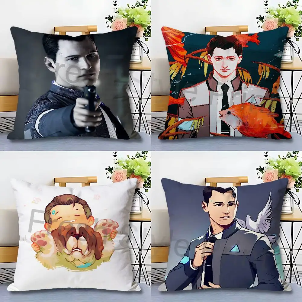 Game D-Detroit Become H-Human Celebrity Merchandise All-Match Printed Pillow Case Sofa Car Office Room Decoration Protector