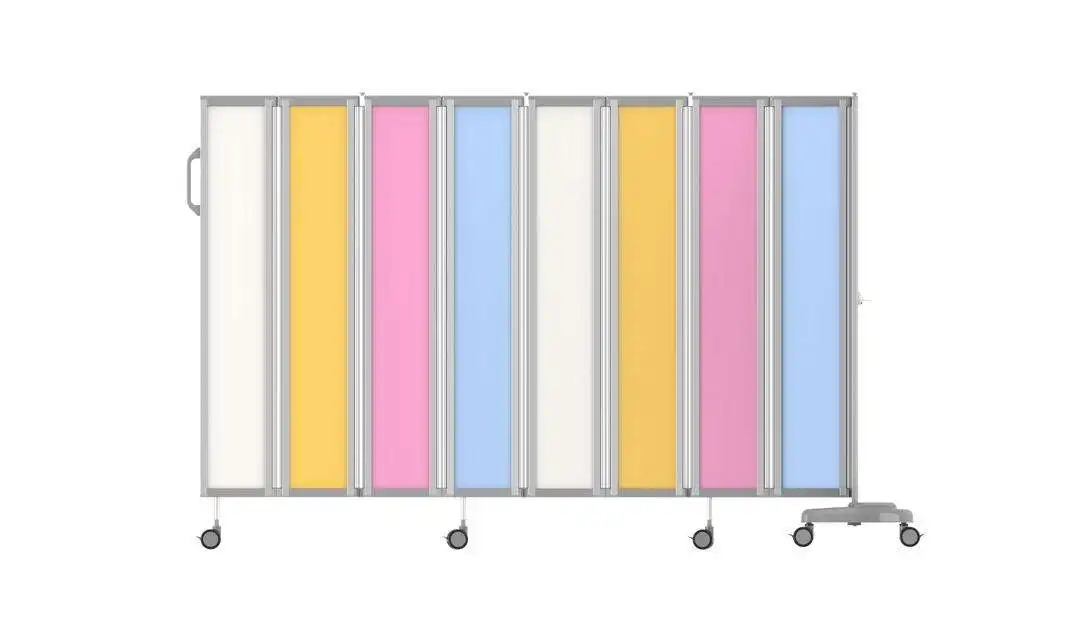 Portable Metal Medical Screen Modern Medical Flame Retardant Economic Hospital Folding Ward Screen
