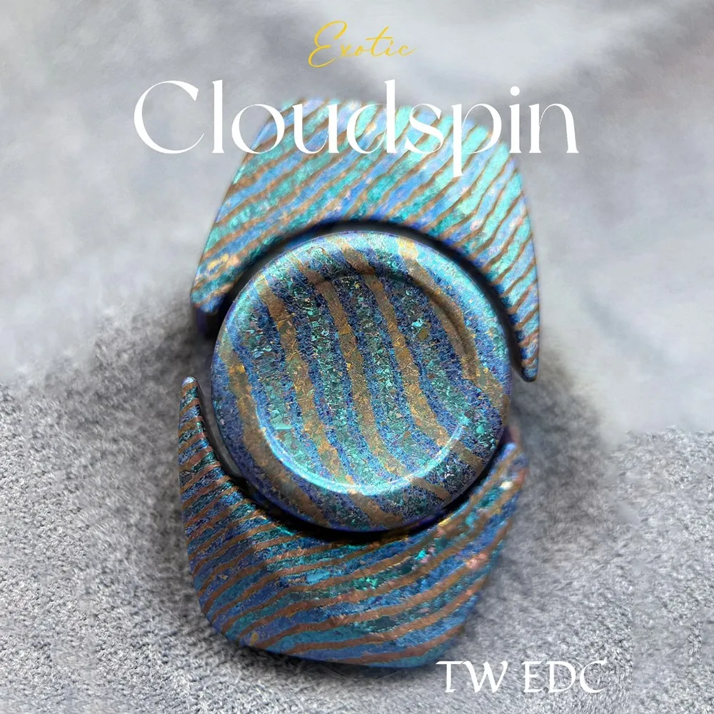 TW EDC Cloudspin Fidget Spinner matériau spécial Gyro bureau Fidget jouets adulte soulagement du Stress jouet trois lames Spinner