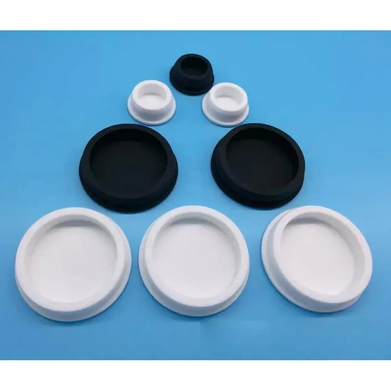 

Bore 6.8mm-201.5mm Black / White Round Silicone Rubber Seal Hole Plugs Blanking End Caps Seal T Type Stopper