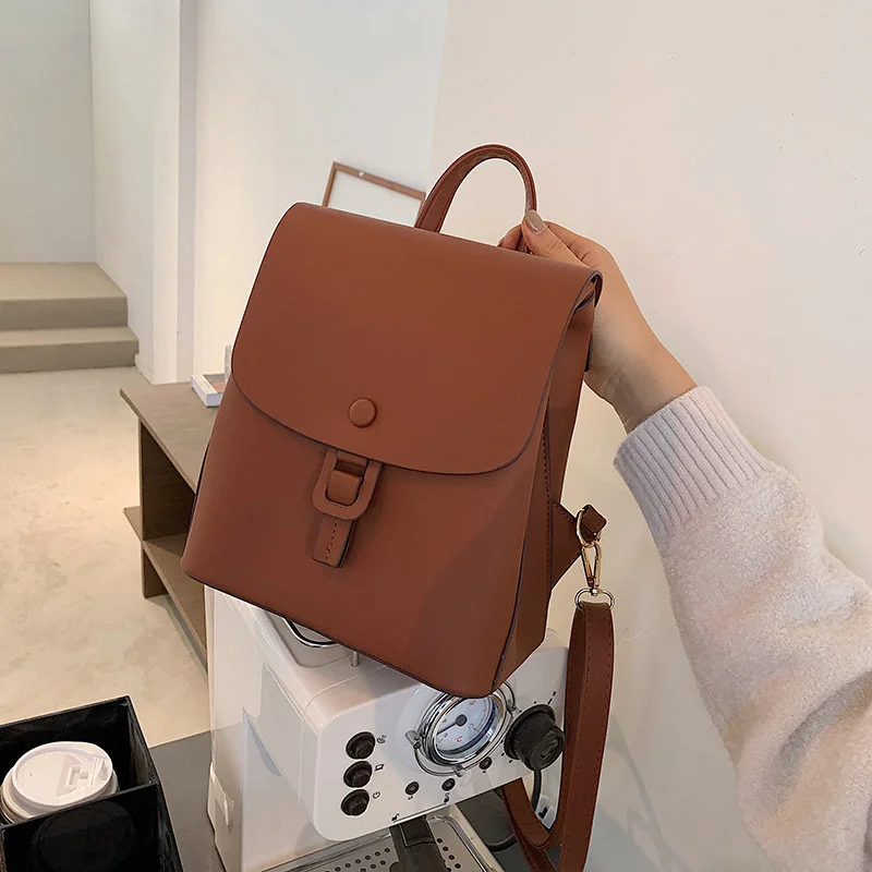 Fashion Women Backpack PU Leather Designer Shoulder Bag Ladies Rucksack Large Travel female School for Girls bagpack