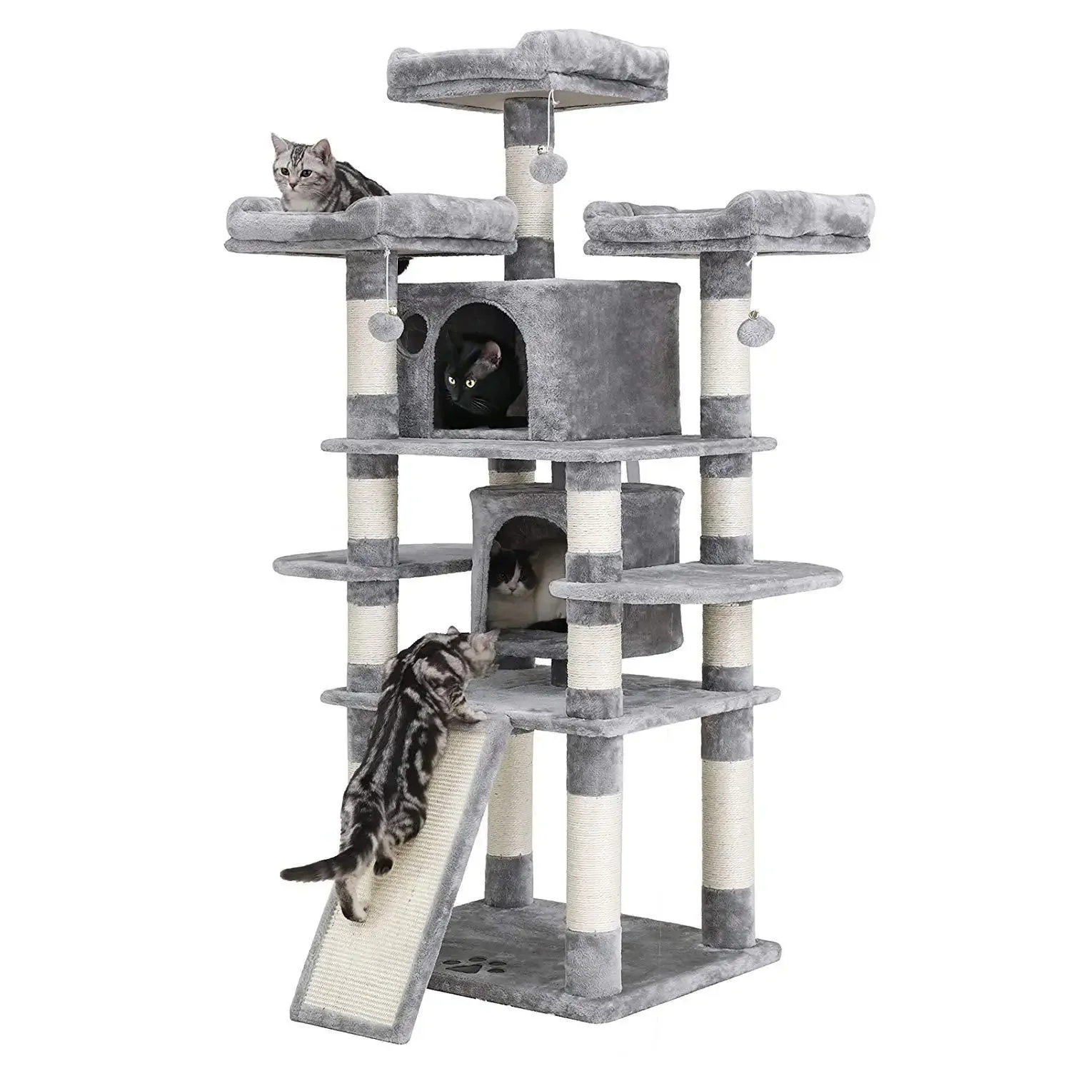 High Quality Luxury Cat Climbing Tree Multi-Level Furniture Tower Pet Play Large Cat Tree House