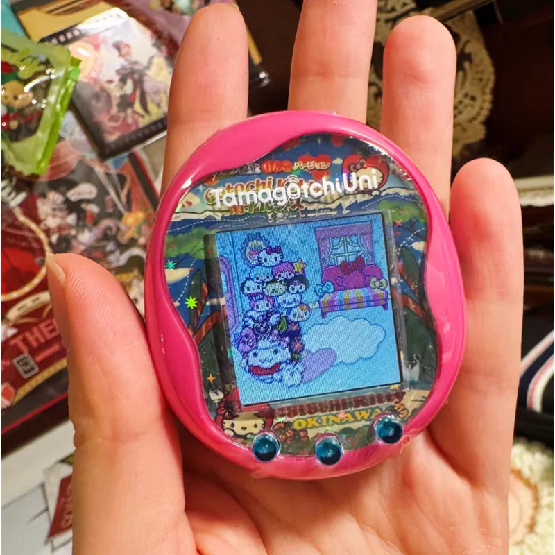 New Sanrio Tamagotchi Uni Faceplate Silicone Protective Film Kawaii Sticker Cute Hellokitty Tamagotchi Protective Ornament Gift