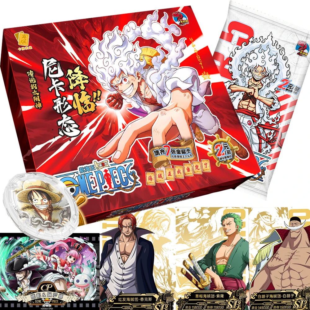 

One Piece Cards Collection Anime Character Luffy Zoro Advanced Rare Limited Edition SSP Gilded Obsidian Cards Children Toy Gift