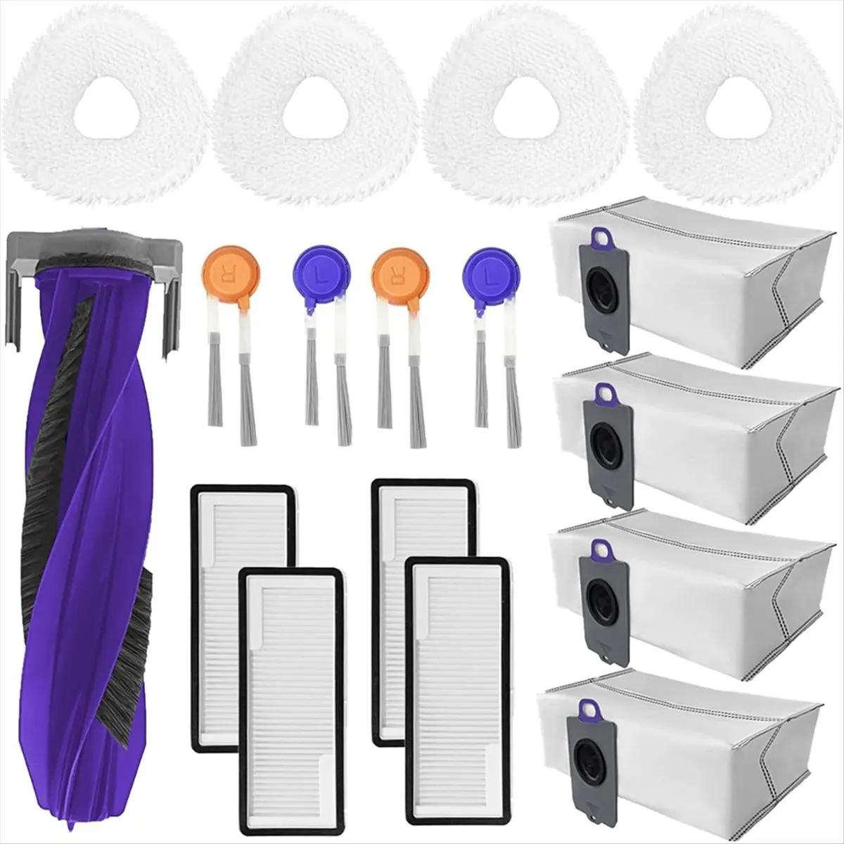 

Набор из 17 аксессуаров для подметального робота Freo Z10 Ultra/Freo Z10, основная щетка, боковые щетки, фильтрующая тряпка, мешок для пыли [BWASCLIM]