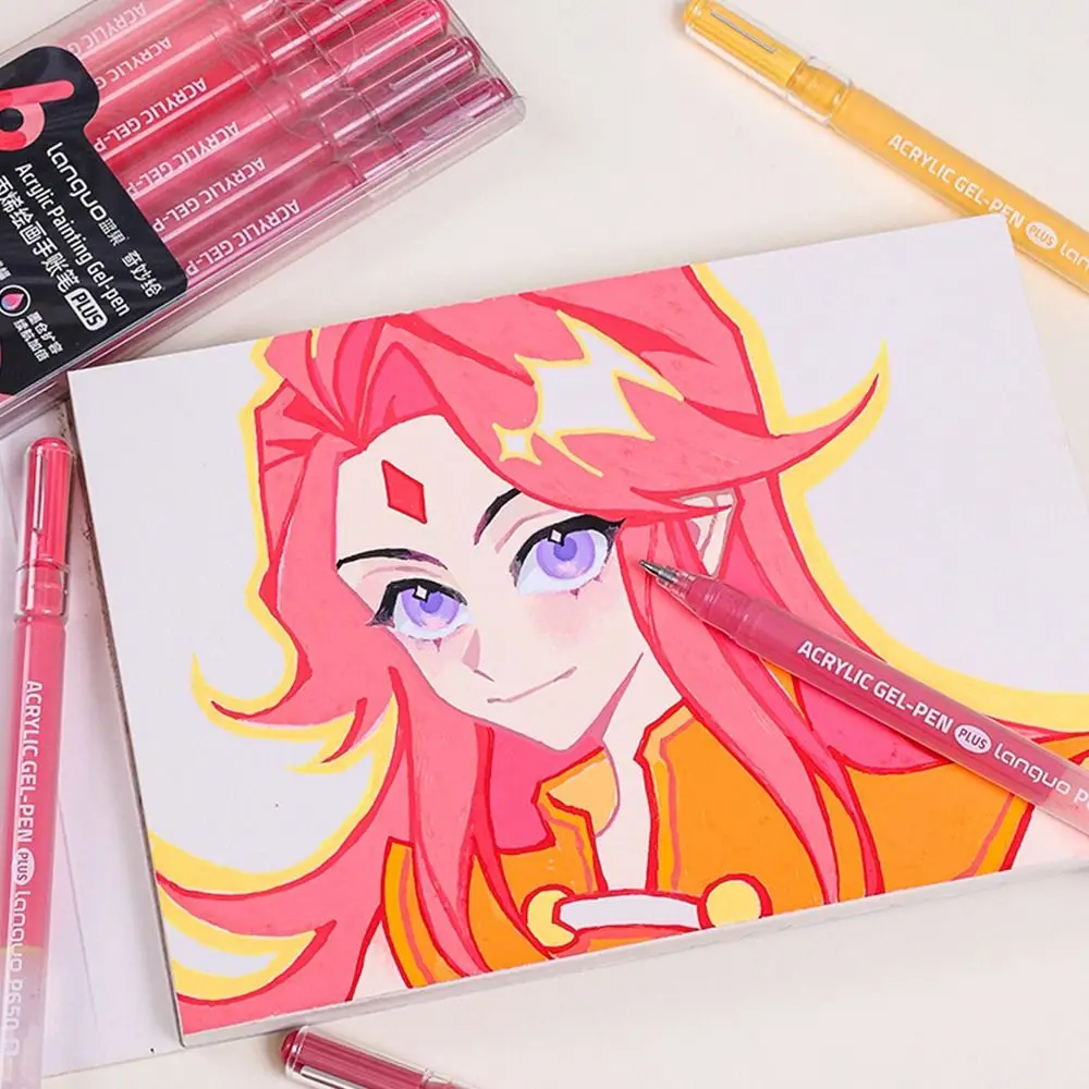 

6 цветов/набор, наконечник 1,0 мм, акриловая кисть для рисования, сделай сам, альбомная карта, многоцелевая цветная ручка для граффити, художественный рисунок, журнал, цветная ручка