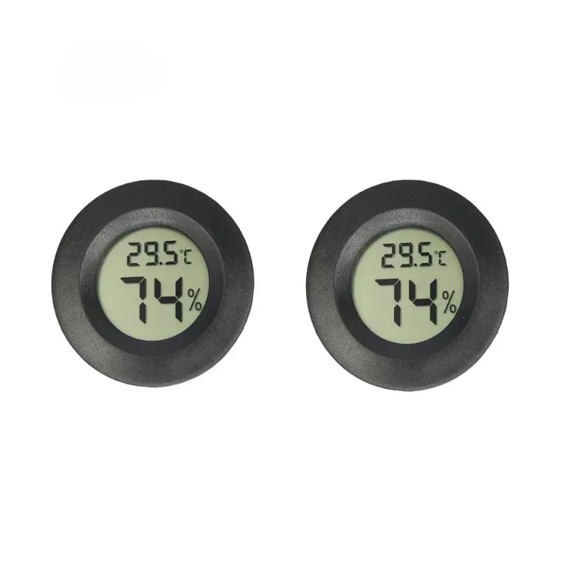 1/6 Stück Mini-Hygrometer Thermometer Fahrenheit oder Celsius Meter Digitaler LCD-Monitor Innenraum Runde Luftfeuchtigkeits- und Temperaturanzeige
